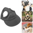 thumbnail image 1 of (M-Negro) Sombrero deportivo para perros Gato Gorra de béisbol para mascotas Gorro para el sol al aire libre Sombrero para el sol de moda Sombrero de viaje de verano con rayas ajustables con orificios, 1 of 5