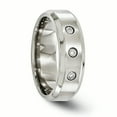 thumbnail image 5 of Edward Mirell Titanium Beveled .09 ct Dia w/Sterling Silver Bezel Band, 5 of 7