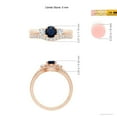 thumbnail image 4 of ANGARA Natural Sapphire and Diamond Three Stone Bridal Set in 14K Rose Gold for Women (Size-5mm) | September Birthstone, Birthday, Anniversary, Jewelry Gift for Women | Natural Blue Sapphire Ring, 4 of 8