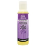 Plantlife Sore Muscle Massage Oil – Invigorating Aromatherapy Blend for Body Relief and Recovery, Made in California, 4 oz