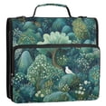 thumbnail image 5 of FORMRS Zipper Binder with Shoulder Strap 2-inch Ring 500 Sheet Capacity File Bag, Green Forest Pattern, 5 of 5