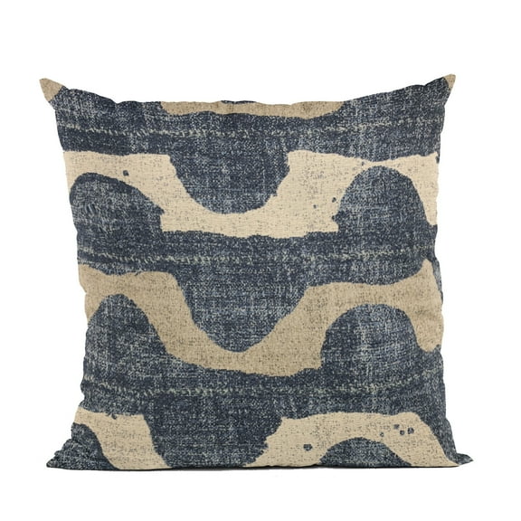 Plutus Blue Shore Stripe Luxury Throw Pillow-Size:20" x 36"