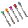 thumbnail image 4 of 5 piezas de destornillador de cruz de un solo color con punta de carburo cementado, destornillador eléctrico magnético de 5 colores, 4 of 12