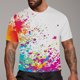 thumbnail image 2 of Playeras De Compresión Para Hombre, Camiseta De Manga Corta Con Estampado Digital 3D, Informal, A La Moda, De Verano, 2 of 4