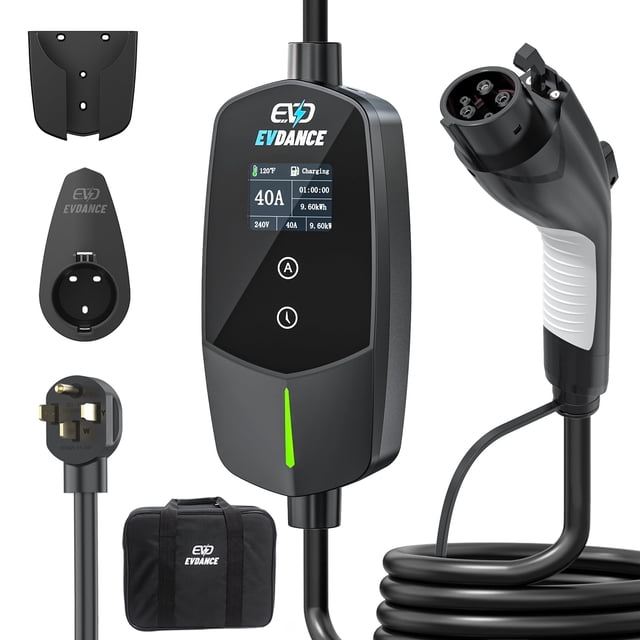 Cargador EVDANCE Nivel 2 EV 40A 9.6KW 240V con NEMA 14-50P