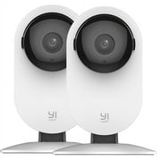 YI TECHNOLOGY YI 2pc Security Home Camera, 1080p WiFi Smart Wireless Indoor Nanny IP Cam with Night Vision