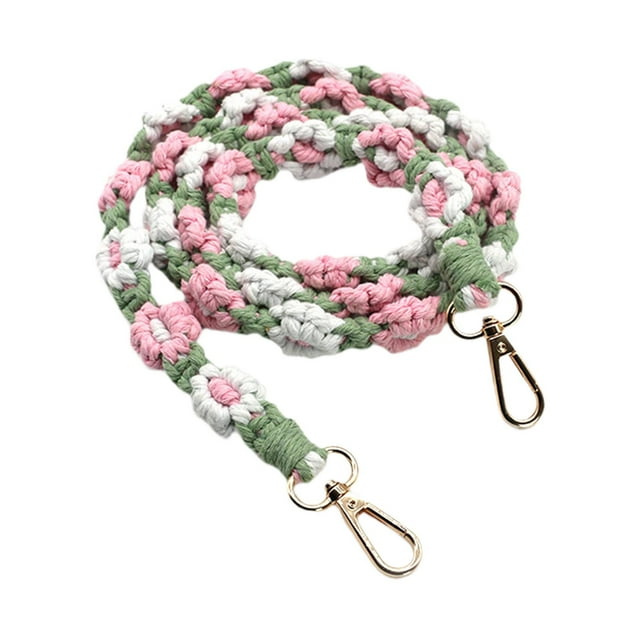 Milaget Sangle de Téléphone Tissée Florale Accessoires de Sac à Main Corde Boho Mode Style Détachable C