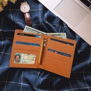 Men's Bifold Hipster Wallet with 13 Credit Card slots by Leatherboss