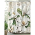 thumbnail image 2 of Fsddascl Country Flowers Shower Curtain Set - 66" x 72" Washable Bathtub Curtain with 12 Hooks, Botanical White Floral Leaves Butterfly Waterproof Fabric Stall Shower Curtains for Bathroom/Bathtub, 2 of 6