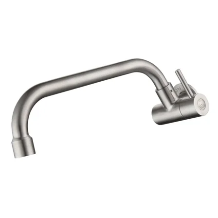 Single Cold Faucet Home Sink Water-Tap Lengthened Stainless Steel