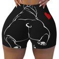 thumbnail image 2 of Balery Animal Bulldog Pantalones cortos de entrenamiento estampados para mujer, sin costuras, ajustados, para gimnasio, yoga, correr, deportes, ejercicio activo, fitness.-Large, 2 of 8