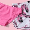thumbnail image 4 of TMOYZQ Womens 3 Piece Tummy Control Swimsuits Bikini Set Athletic Bathing Suits with Tropical Print Beach Cover Ups Boy Shorts Swimwear Set, 4 of 5