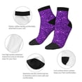 thumbnail image 5 of Naloa Purple Glitter Ankle Socks for Women Non Slip Socks No Show Socks Classic Low Cut Casual Socks Casual Socks, 5 of 7