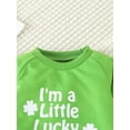 thumbnail image 5 of Elippeo Irish Baby Romper 3M 6M 9M 12M St Patricks Day Casual Long Sleeve Round Neck Shamrock Letter Print Jumpsuit Newborn Clothes, 5 of 10