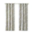 thumbnail image 3 of SunSmart Julie Printed Botanical Blackout Window Curtain Panel, Yellow, 50"W x 95"L, 3 of 6