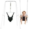 G TALECO GEAR 2 in 1 Baby Swing Outdoor, Toddler Swing Set, Indoor Infant Swing&Baby Jumper, White