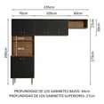 thumbnail image 3 of Cocina Integral Madesa Gourmet 235cm Marrón/Negro, 3 of 5