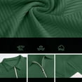 thumbnail image 6 of OGLCCG Men's Quarter-Zip Golf Shirts Lapel Collared Jacquard Short Sleeve Pullovers Casual Solid Color Business Tee Tops,M,Army Green, 6 of 7