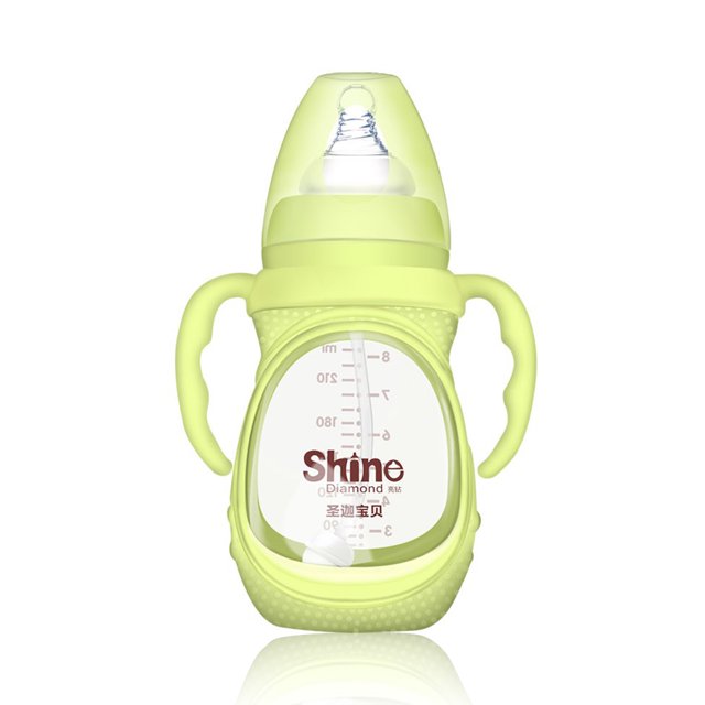 Biberón Leche para bebé Alimentador de agua Bebida para recién nacidos Aprendizaje de enfermería resistente al calor Taza de pezón para niños pequeños resistente al calor Verde, 240 ml Advancent BA000333-07