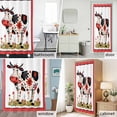 thumbnail image 6 of Watercolor Cow Fabric Shower Curtain Wildflowers Leaves Washable Shower Curtains for Bathroom, Waterproof Bath Curtain with Hooks Home Decor 72x84in, 6 of 8
