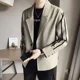 thumbnail image 5 of Abrigos de talla grande Chaquetas para hombre Trajes y blazers de lino a rayas para hombre Oversize Original Clásico Sencillo Botonadura De Moda, 5 of 5