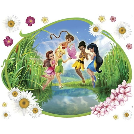 Blue Mountain Wallcoverings DMM2540 Fairies Glitter Mini Mural, Clam Shell