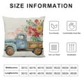 thumbnail image 6 of Acheng Blue Truck Hydrangea Spring Throw Pillow Covers Pink Floral Outdoor Spring Summer Decor Farmhouse Lumbar Decorative Throw Pillows Cases Decorations for Couch Sofa Porch,Set of 2 White, 6 of 6