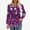 Purple, variant on asdoklhq Womens Christmas Sweater Casual Fashion Loose Pleated Round Neck Christmas Printed Long Sleeve Purple 2X