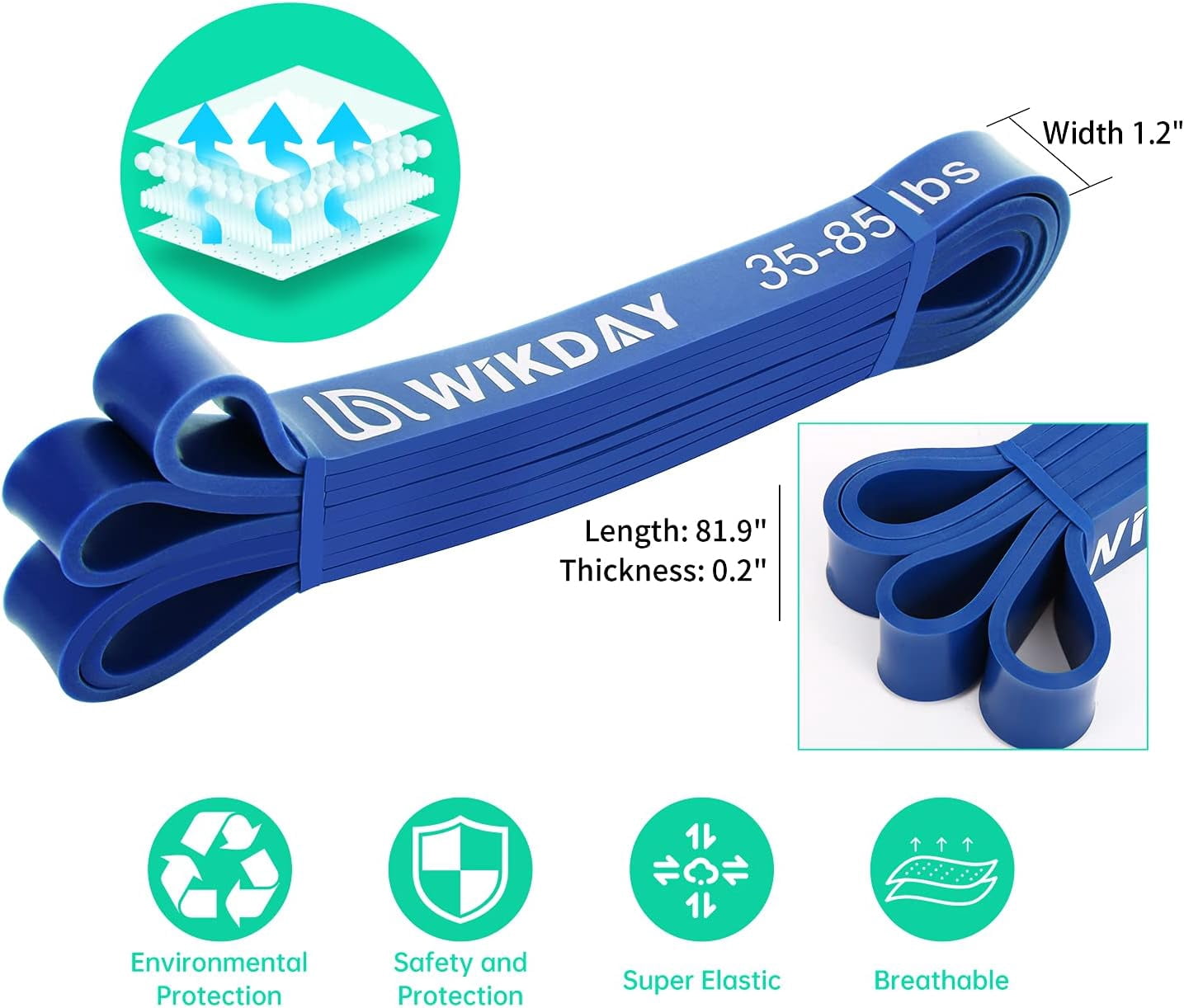 JJEAN-Resistance Bands for Working Out, Exercise Bands, Workout Bands, Pull Up Assistance Bands for Body Stretching Training Physical Therapy Muscle Training for Men & Women