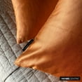 thumbnail image 3 of The HomeCentric Decorative Throw Pillow Cases Orange Pack of 2, 12"x12" (30x30 cm) Satin Solid Cushion Covers For Sofa, Solid Modern Style - Orange Slub Satin, 3 of 7
