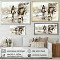thumbnail image 4 of Designart "Vintage Journey of Donkey in the Desert" Animals Framed Wall Art - Modern Farmhouse Grey Donkey Entryway Framed Wall Art, 4 of 6