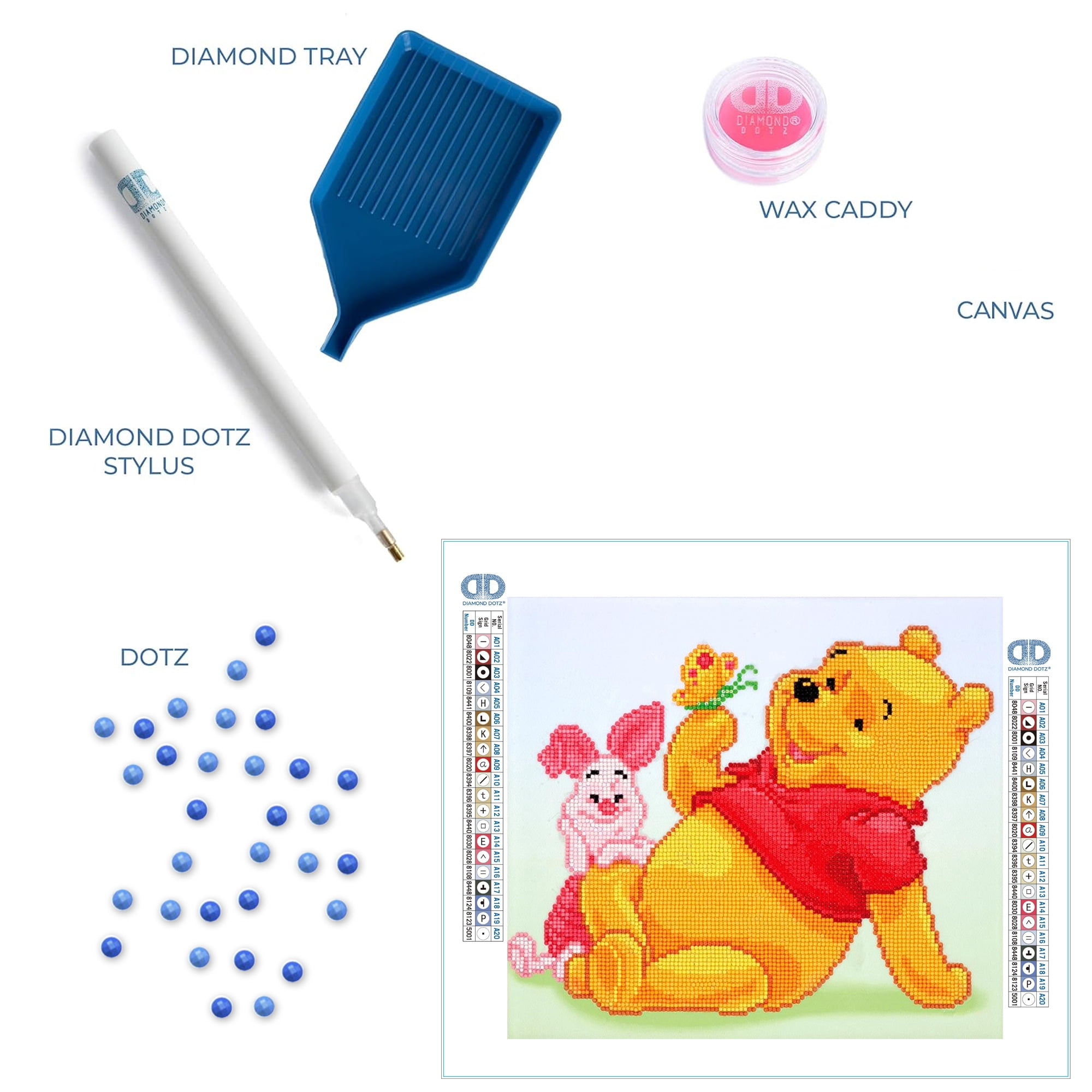 Diamond Painting Kit Intermed Pooh and Piglet