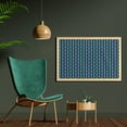 thumbnail image 2 of Navy Blue Wall Art with Frame, Floral and Point Design with Green Round Abstract Pattern Print, Printed Fabric Poster for Bathroom Living Room, 35" x 23", Navy Green and White, by Ambesonne, 2 of 2