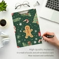 thumbnail image 3 of FORMRS Acrylic Clipboard with Low Profile Clip Standard A4 Letter Size, 12.5" x 9", Christmas Gingerbread, 3 of 8
