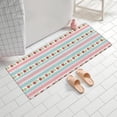 thumbnail image 2 of Pioneer Flower Floral Print Pattern Bathroom Rugs Mat, Non Slip Microfiber Bathroom Rug with Rubber Backing, Soft Mats for Bathroom Floor Tub Shower, 24"x60", 2 of 5