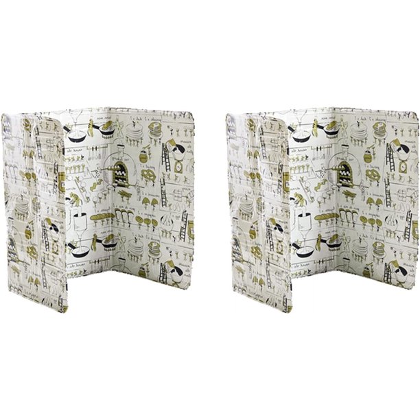 Compañero de cocina: protector contra salpicaduras, aislamiento térmico, diseño plegable, decoración de cocina de tamaño universal, superficie antiadherente para una fácil limpieza y protege las