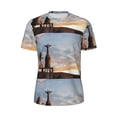 thumbnail image 5 of Wukai Elephant Giraffe Print Men's Short-Sleeved Mesh T-Shirt,Quick-Dry Short Sleeve Workout T-Shirt-5X-Large, 5 of 8