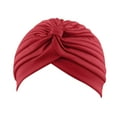thumbnail image 3 of PMVFHDE Women's Solid Color Stretchy Comfortable Basic Cap Pull On Headwrap Knit Hat RD1, 3 of 3
