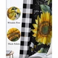 thumbnail image 3 of Spring Yellow Flowers Kitchen Curtains Check Oil Painting Vintage Cafe Short Curtains for Bathroom Blackout Window Curtain Grommet Small Window Treatment Tier Drapes for Bedroom Living Room 52"x45"x2, 3 of 9