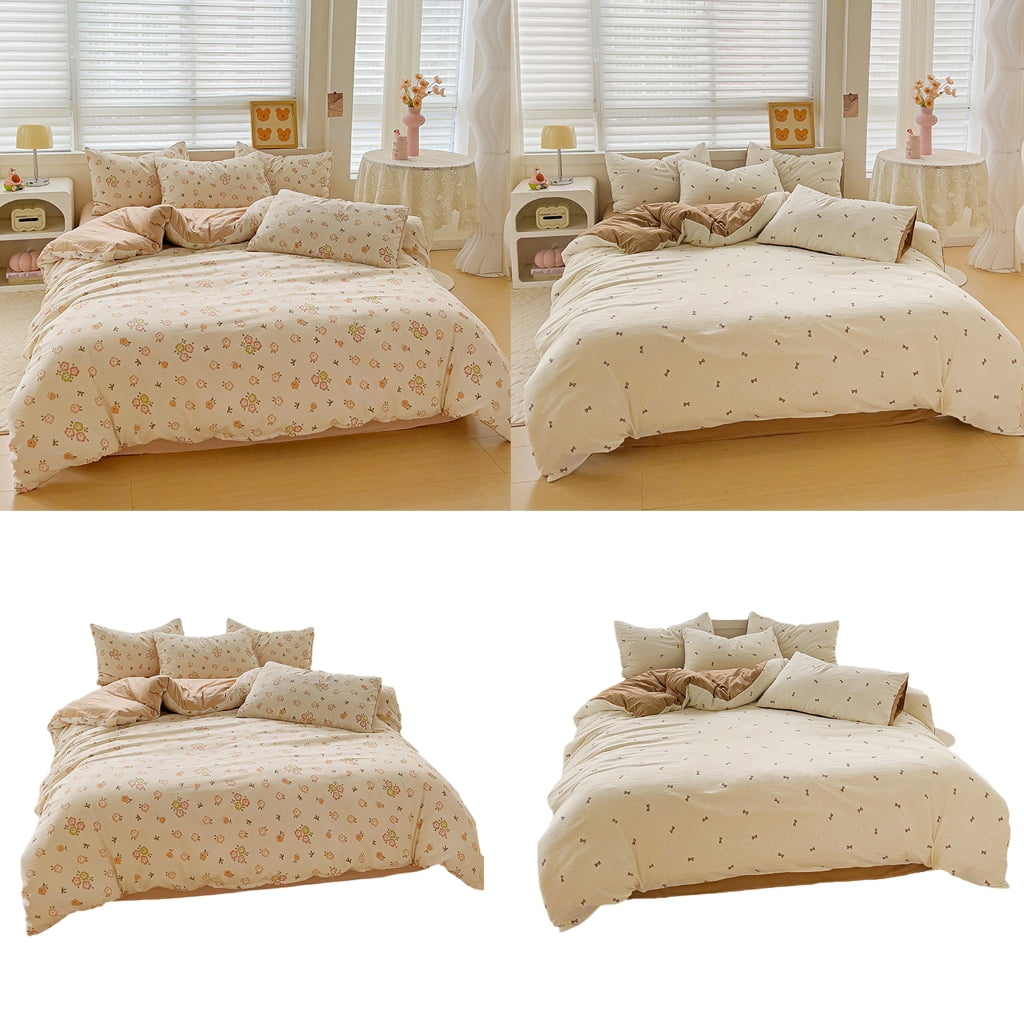 Cotton 4 Pieces Bed Set Temperature Regulating Nursery Bedding for Toddlers and Kids