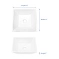 thumbnail image 5 of Logmey 16“x16"Ceramic Sink Square Bathroom Vessel Sink White Deckmount, 5 of 8
