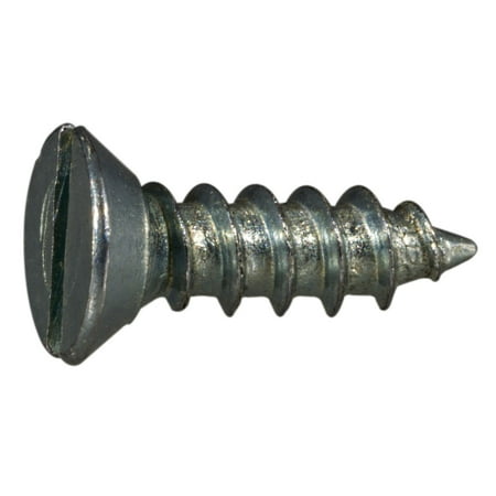 

#6 x 1/2 Zinc Slotted Flat Head Sheet Metal Screws SMSFLS-287 (60 pcs.)