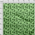 thumbnail image 3 of oneOone Polyester Spandex Mint Green Fabric Leaves & Clover Sewing Material Print Fabric By The Yard 56 Inch Wide, 3 of 5