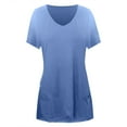 thumbnail image 5 of Endives Women's Short Sleeve T-shirt Summer Tunic Tops With Pockets Casual Long T Shirts S-3XL, 5 of 6