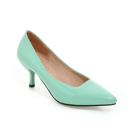 

Women Stiletto High Heel Pointed Toe Pumps Slip-on Elegant Dress Wedding Party Shoes Solid Color Patent Elegant High Heels (8 colors)