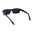 thumbnail image 4 of All Black Timeless Classic Narrow Rectangle Dad Shade Sunglasses Gloss, 4 of 4