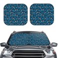 thumbnail image 2 of Honeii Cute Shark Print Foldable Car Sun Shade for Windshield, 2-Piece UV Protection Shade, Protects Car Interior, Ideal for Cars, Trucks, SUVs-Small, 2 of 6