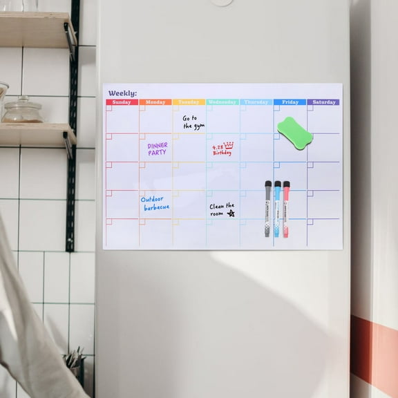Masteelf Magnetic Refrigerator Calendar Monthly Planner Dry Erase Calendar Whiteboard