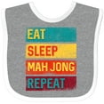 thumbnail image 3 of Inktastic Eat Sleep Mah Jong Repeat Boys or Girls Baby Bib, 3 of 4