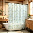 thumbnail image 4 of Sahpxhe Shower Curtain Floral Print Waterproof Eva Shower Curtain Liner,Lightweight Bathroom Bathtub Partition with Reinforced Holes and Hooks,70.9X31.5in,Multicolor-A, 4 of 6
